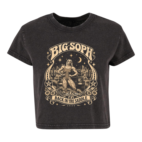 Big Soph back in the saddle vintage cropped